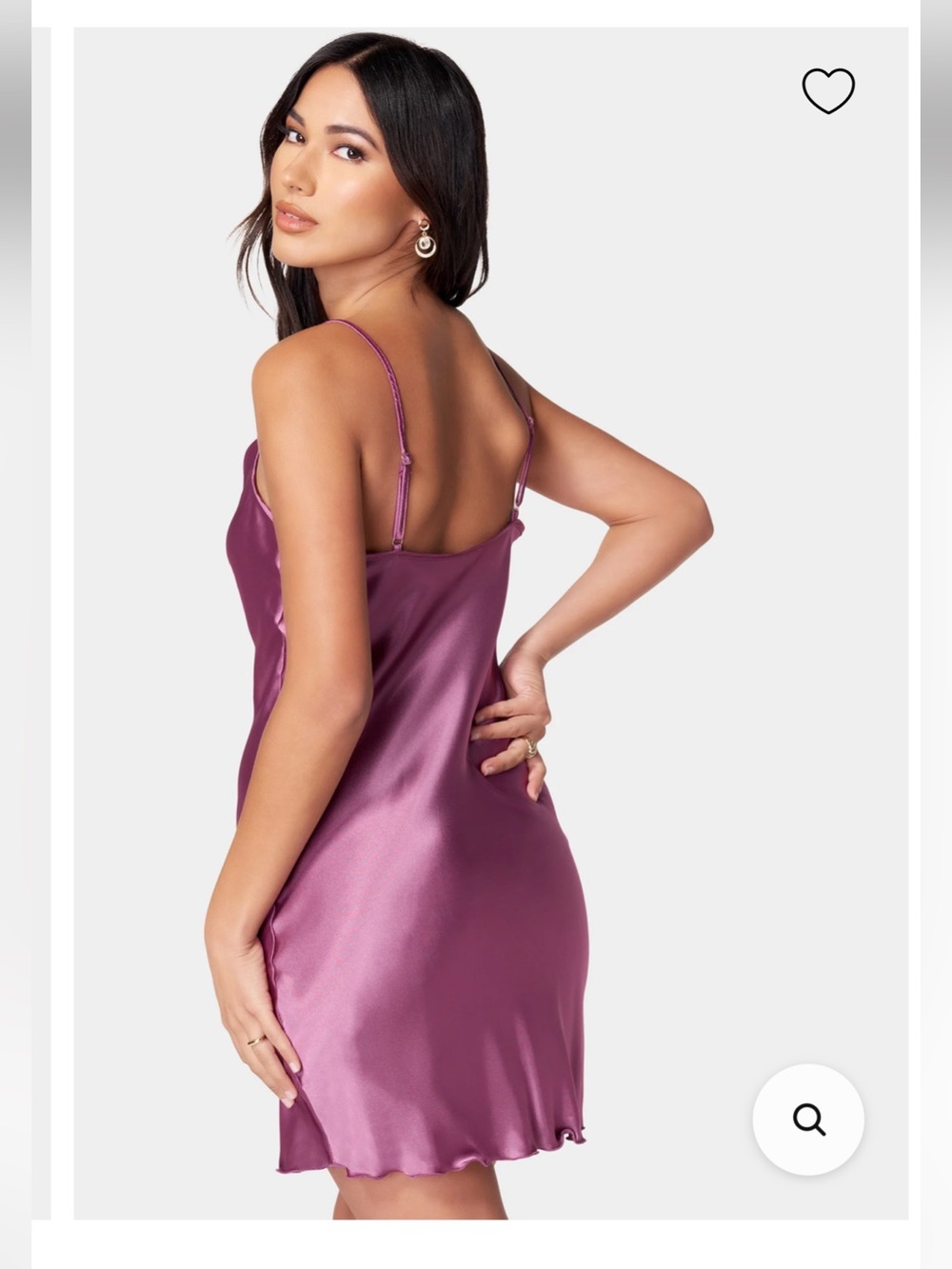 bebe Red Satin Cowl Slip Mini Dress - Picture 7 of 8